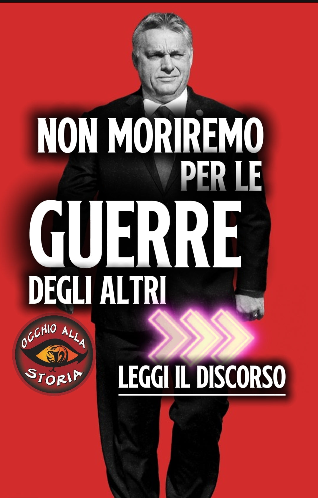 "NON MORIREMO PER LE GUERRE DEGLI ALTRI"