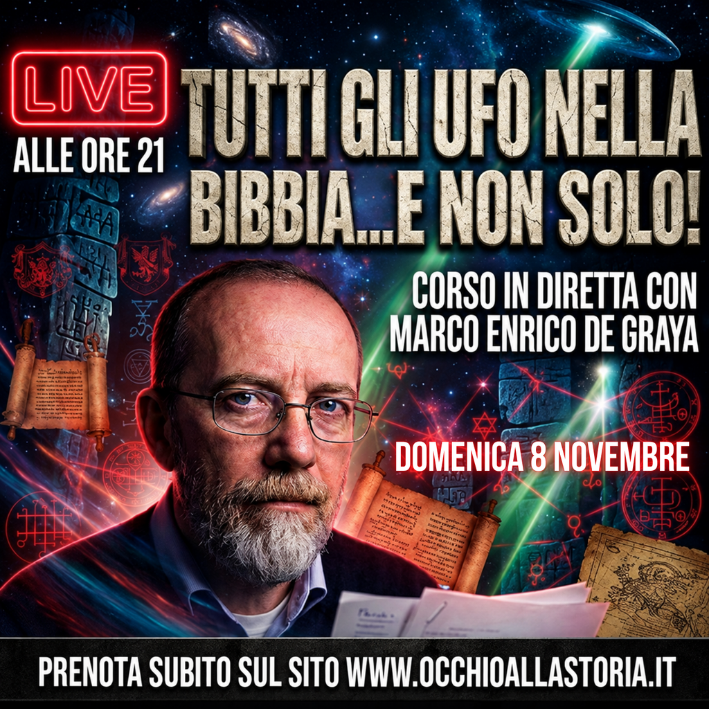 TUTTI GLI UFO NELLA BIBBIA...E NON SOLO" - DOMENICA 8 NOVEMBRE - Corso online in diretta alle ore 21 con Marco Enrico De Graya