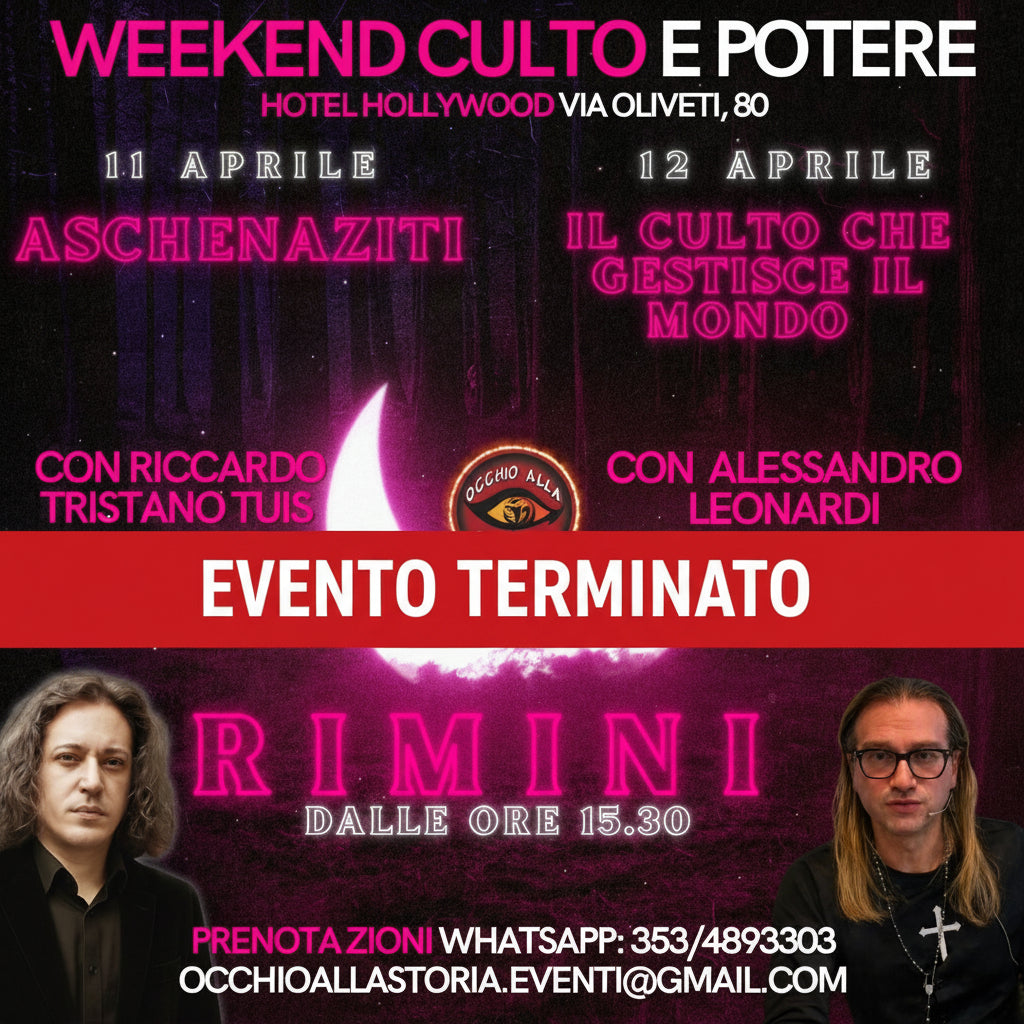 WEEKEND CULTO E POTERE: 11-12 APRILE