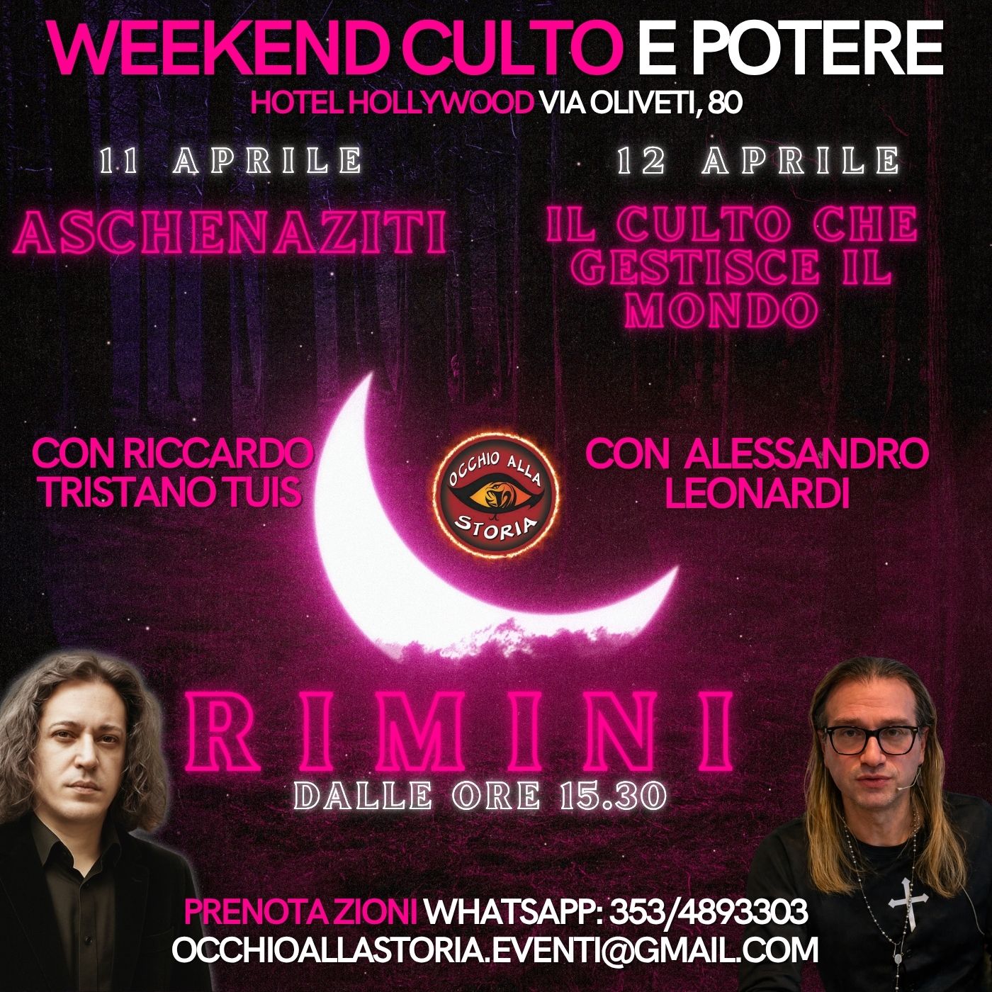 WEEKEND CULTO E POTERE: 11-12 APRILE